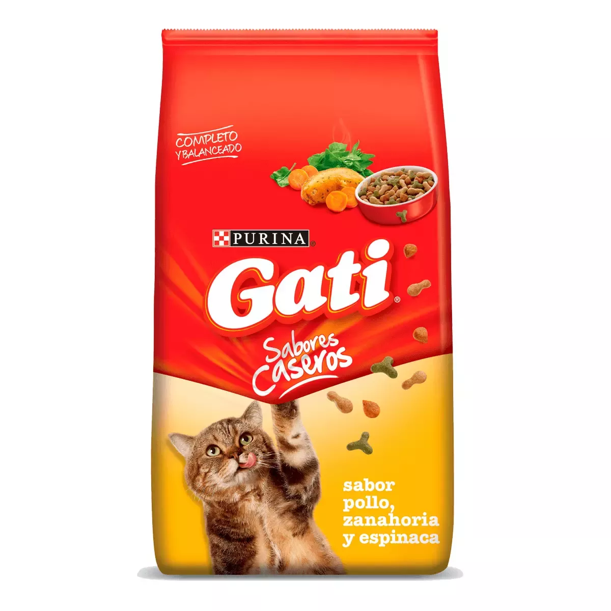 Gati Pollo, Zanahoria y Espinaca