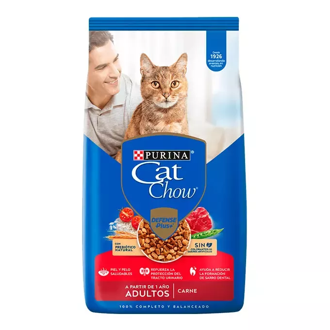 Cat Chow Adultos Sabor Carne sin colorantes